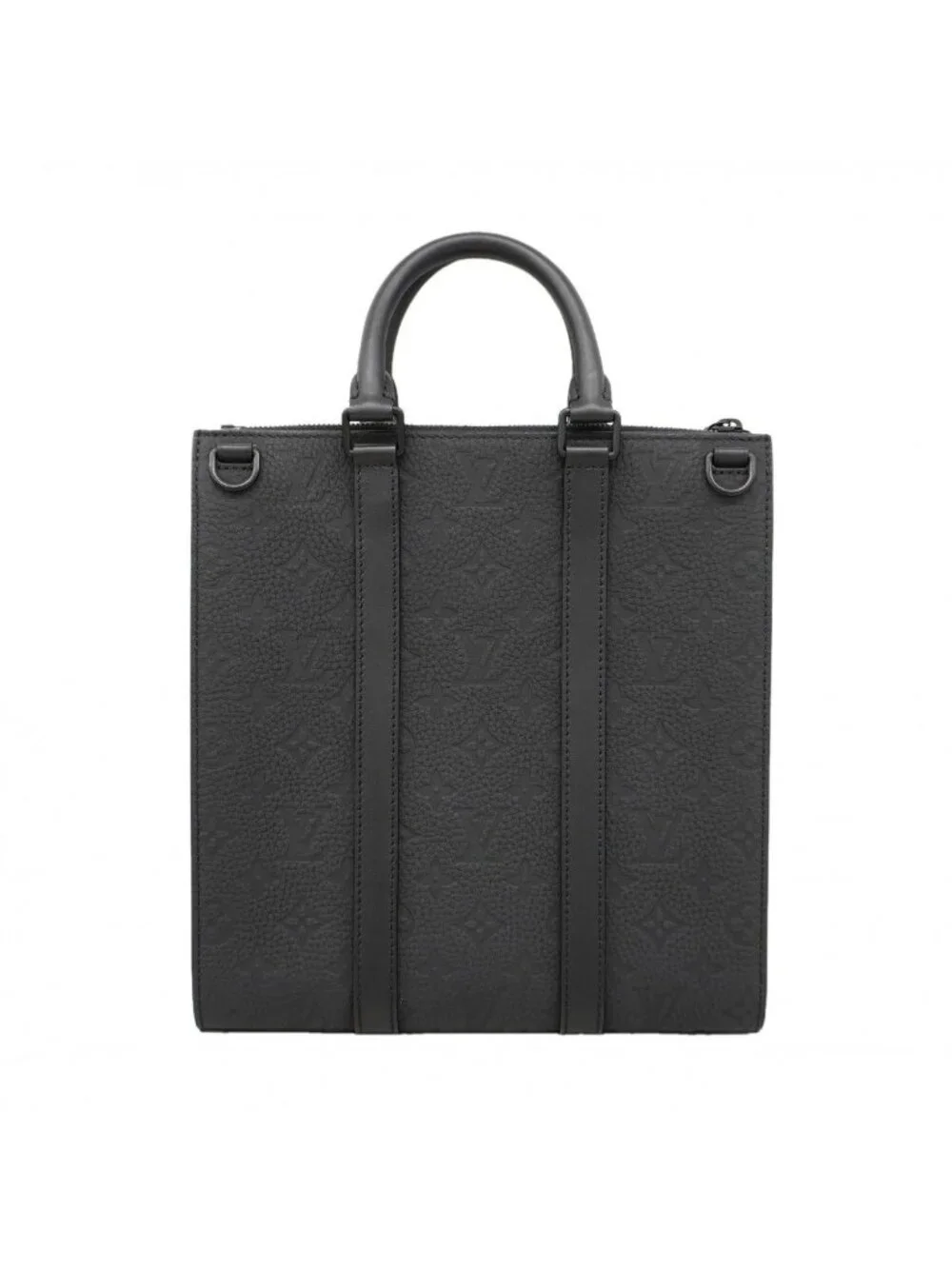 Louis Vuitton Handbag Monogram Taurillon Sac Plat Cross Black 2-Way